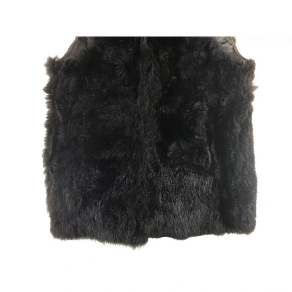 Andrew Marc Addition Sleeveless Vest Jacket Womens Black Opossum Fur Size Small - Picture 3 of 11